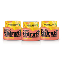 Ninja Thirsti frontal mostrando sabor Peach Mango y beneficio conveniencia