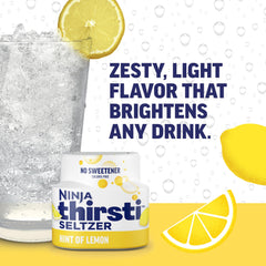 Ninja Thirsti bebida de 12oz preparada, sabor limón y sin calorías