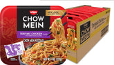 NISSIN bandeja frontal con fideos teriyaki lista para calentar, conveniencia inmediata