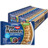 Nissin Top Ramen frente del empaque mostrando conveniencia y contenido
