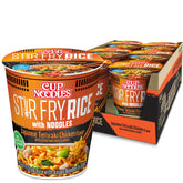 NISSIN vaso frontal con teriyaki pollo mostrando etiqueta clara y conveniencia