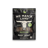No Mans Land frente del empaque mostrando sabor fajita lime y conveniencia