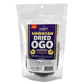 NOH Foods of Hawaii empaque frontal de alga ogo seca muestra origen y tamaño