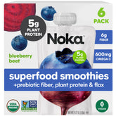 NOKA bolsita Blueberry Beet vista frontal con diseño claro y beneficios visibles