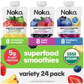 NOKA frente del paquete 24pk mostrando variedad y conveniencia
