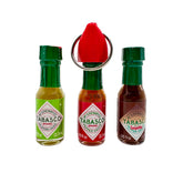 Nomad Enterprises llavero con mini Tabasco vista frontal practicidad