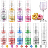 Nomeca set frente con diez sprays de purpurina comestible para decorar