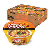 Nongshim bowl frente mostrando etiqueta y aspecto listo para servir