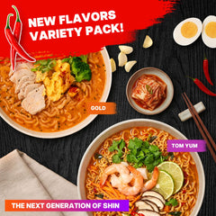 Nongshim detalle del sobre con especias secas visibles, facilita preparación rápida