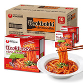 Nongshim empaque frontal mostrando 10 paquetes y atractivo visual