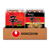 Nongshim frente del pack mostrando ambos sabores y variedad
