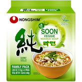 Nongshim frontal del pack de 4 mostrando diseño y variedad