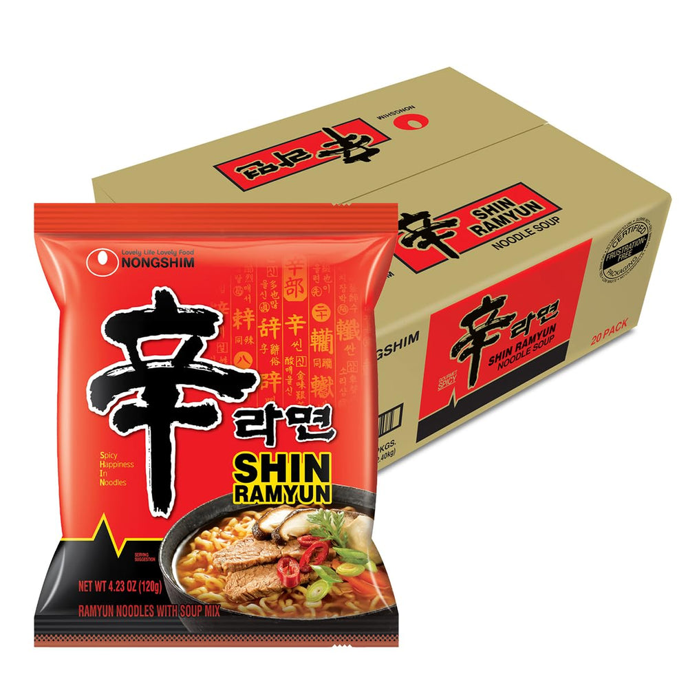 Nongshim empaque frontal mostrando diseño picante y listo para comprar