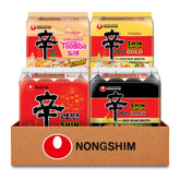 Nongshim Shin Ramyun paquete frontal mostrando variedad y conveniencia