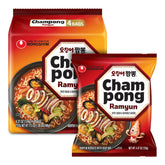 Nongshim Squid Champong frente del empaque mostrando marca y picante