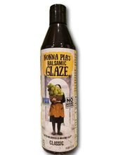 Nonna Pia's glaseado balsámico botella frontal mostrando etiqueta tradicional y acabado brillante