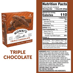 Nonni's biscotti individual envuelto, fácil para llevar y conservar frescura