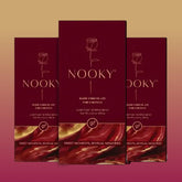 Nooky packaging frontal mostrando diseño elegante y regalo práctico