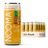 NOOMA lata frente Piña Mango mostrando diseño y advertencias claras