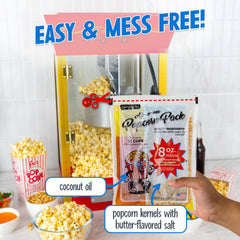 Nostalgia palomitas en cazo rindiendo hasta 32 tazas por bolsa