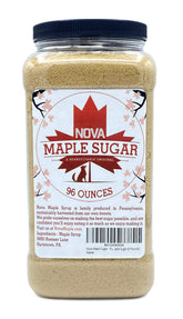 Nova Maple Syrup envase frontal mostrando 6 libras y beneficio de pureza