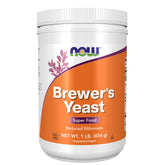 NOW levadura de cerveza paquete frontal beneficio nutricional visible