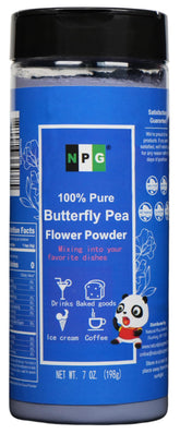NPG frasco frontal del polvo Blue Butterfly Pea, color natural intenso