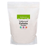NuNaturals frasco de gelatina de res 5 lb mostrando empaque y pureza