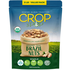 Nut Cravings CROP by POP empaque frontal grande mostrando 32 oz y sello orgánico