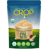 Nut Cravings CROP by POP paquete frontal mostrando piñones orgánicos y conveniencia