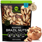 Nut Cravings empaque frontal mostrando tamaño y marca, beneficio frescura