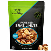 Nut Cravings frente del paquete con nueces de Brasil, conserva frescura