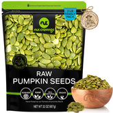 Nut Cravings bolsa frontal mostrando 32 oz y sello resellable, conserva frescura