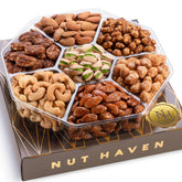Nut Haven caja frontal elegante lista para regalo con surtido de nueces