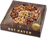 Nut Haven frente del empaque mostrando presentación elegante y listo para regalar