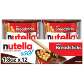 Nutella envase fronta mostrando caja de 12 beneficiando almacenamiento