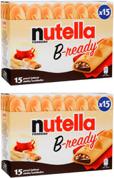 Nutella B-ready vista frontal del pack mostrando la marca y practicidad