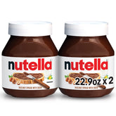 Nutella frasco frontal mostrando la etiqueta y facilidad de uso