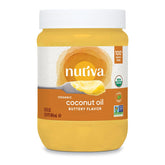 Nutiva frasco frontal mostrando etiqueta orgánica y beneficios