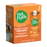 nutpods frontal del envase mostrando sabor Pumpkin Spice y conveniencia