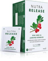 Nutra Tea imagen frontal del paquete que muestra la marca y beneficios
