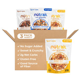 NuTrail empaque frontal del pack variedad mostrando opciones keto y sin azúcar