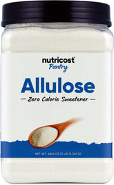 Nutricost envase frontal mostrando 3 lb y beneficio cero calorías