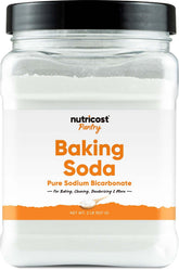 Nutricost envase frontal del bicarbonato de 2 lb mostrando etiqueta clara y tamaño