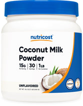Nutricost frente del empaque mostrando 1 lb y facilidad de almacenamiento