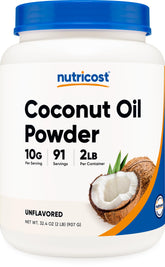 Nutricost frasco frontal mostrando 2 lb y 90 porciones, conveniencia visible