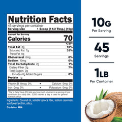 Nutricost textura en cuchara del polvo, muestra disolución fácil