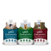 NutriSource frascos frontales del pack variedad mostrando etiquetas y sabores