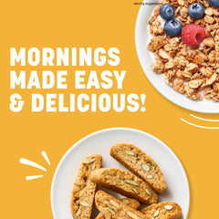 Nutrisystem biscotti con café en taza, ideal para acompañar bebidas calientes