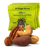 Nuts.com empaque frontal que muestra mezcla deluxe, conveniencia para llevar